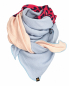 Preview: Musselin-Schal Damen Rosa, Hellblau & Leo 140 × 140 cm von OBERMUTTI